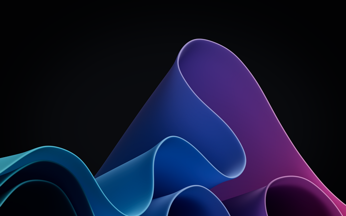 Windows 11 4K abstract colorful waveforms
