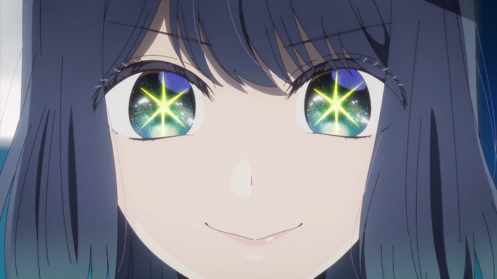 Kurokawa Akane with star eyes from Oshi no Ko