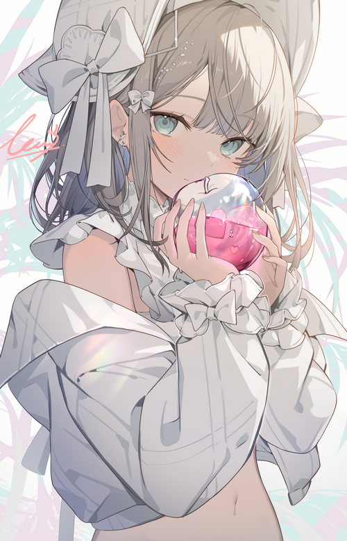 Anime girl with apple-shaped potion