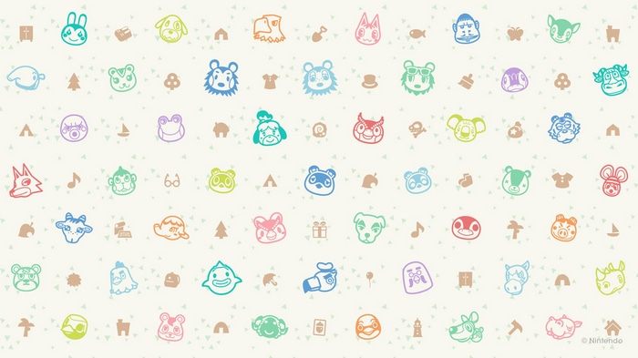 Animal Crossing New Horizons Pattern with Nintendo Characters