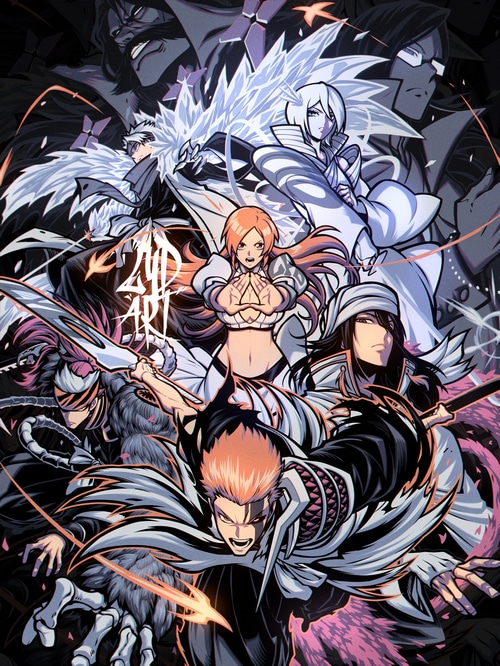 Bleach Characters: Ichigo, Rukia, Orihime, Renji, Byakuya, Hitsugaya, Yhwach