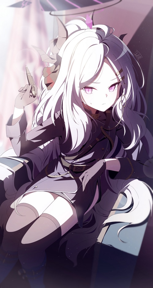 Sorasaki Hina with Demon Horns from Blue Archive