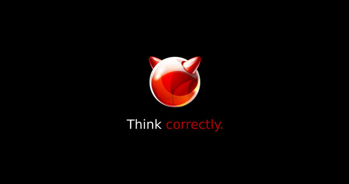 FreeBSD logo with text