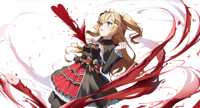 4K Akai Haato with Blood Splatter