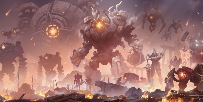 Genshin Impact Mechs and Golems in Battle