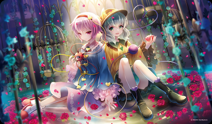 Hata no Kokoro and Komeiji Koishi with Roses