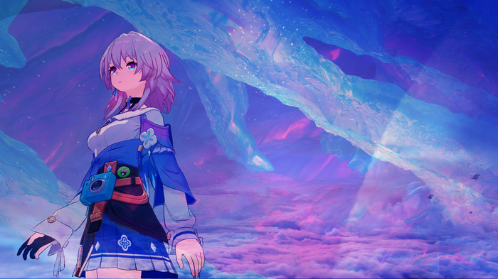March 7th from Honkai: Star Rail in a fantasy world
