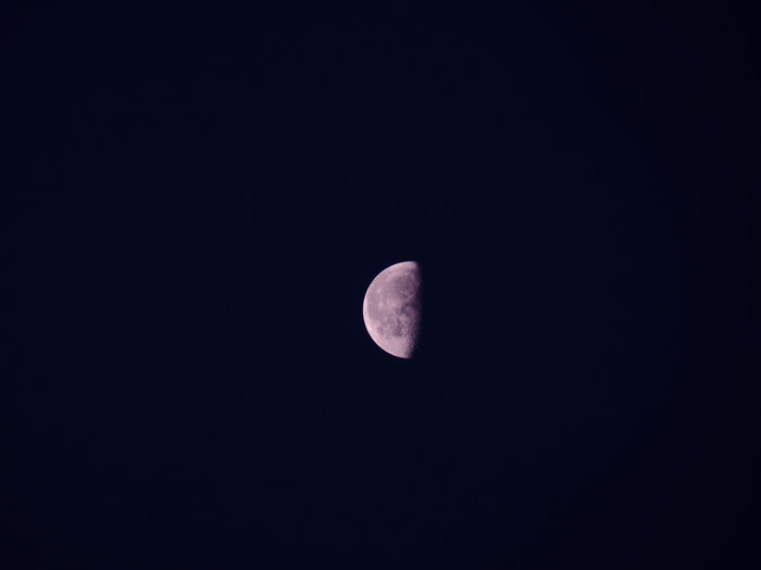4K Moon in a dark night sky