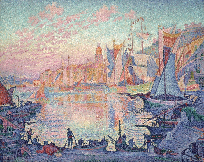Paul Signac's "The Port of Saint-Tropez" oil painting