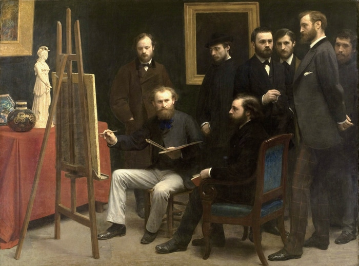 Henri Fantin-Latour's painting of men in a studio