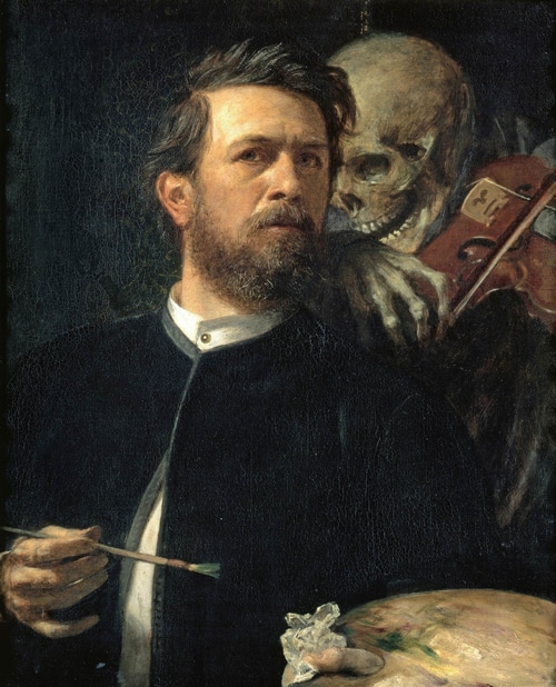 Arnold Böcklin's Self-Portrait with Death Playing Violin