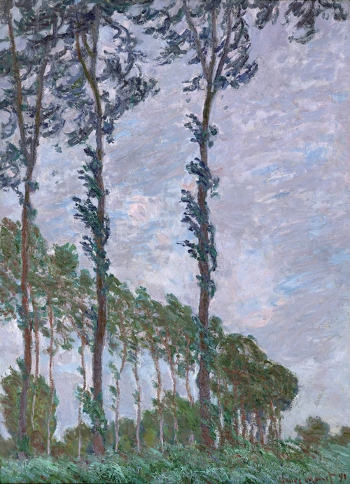 Poplars by Claude Monet