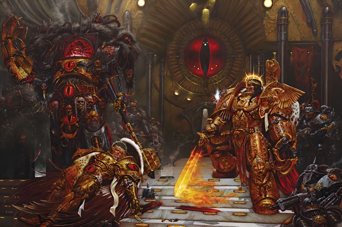 The Emperor of Mankind and Horus Lupercal in Warhammer 40,000