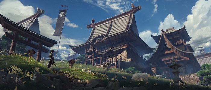 Samurai in Feudal Japan architecture with Gabriel Jiménez concept art