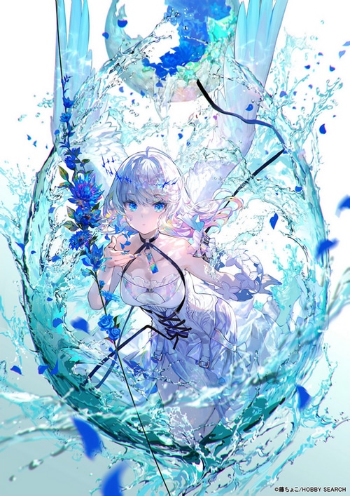 Fuji Choko's Angel in Water with Blue Flowers