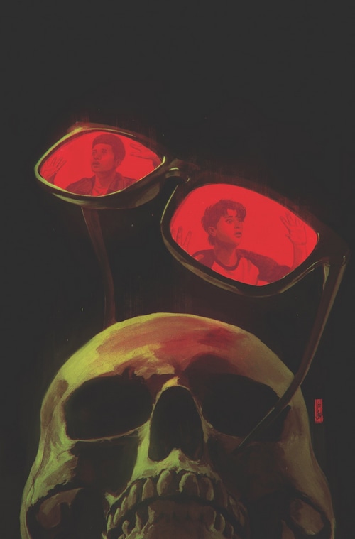 Skull and Sunglasses with Boys Reflected by Chris Shehan