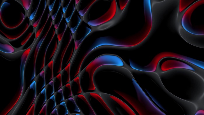 Abstract Black Surface with Red and Blue Lighting