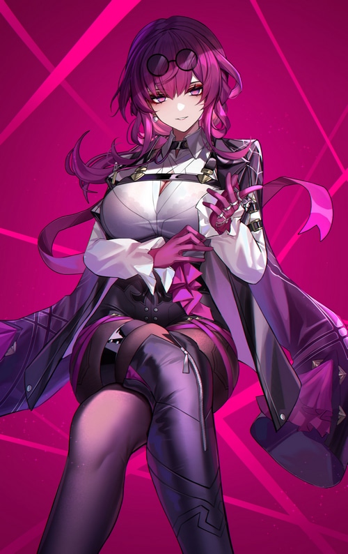 Kafka from Honkai: Star Rail with gloves
