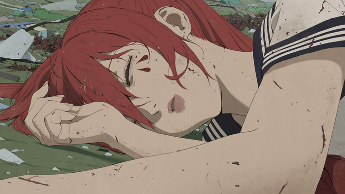 Mahou Shoujo Magical Destroyers: Dirty Schoolgirl Lying Down