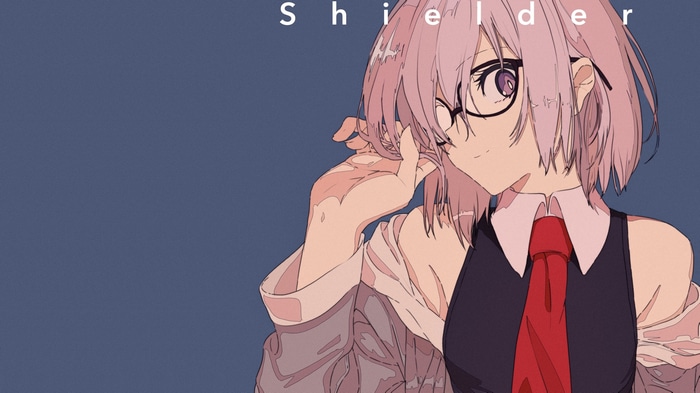 Mash Kyrielight from Fate series wearing glasses