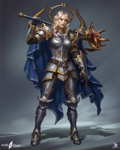 Gods and Glory Warrior with Sword and Mace