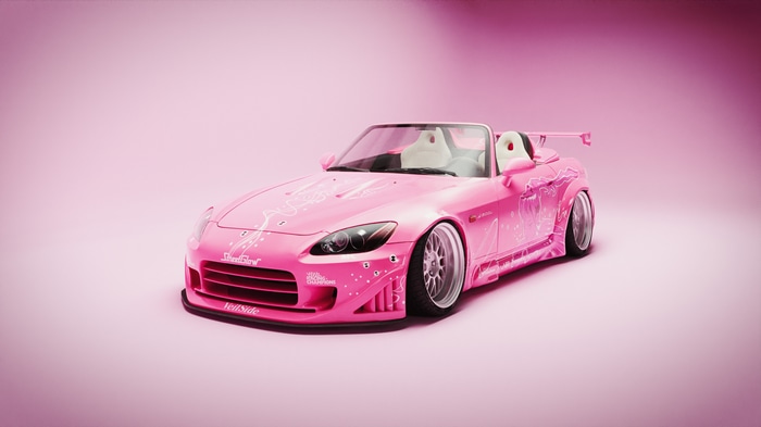 4K Pink 2 Fast 2 Furious Honda S2000 Cabriolet