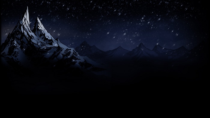 Darkest Dungeon Snowy Mountains Night Sky