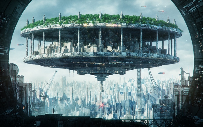 4K Futuristic Megastructure Metropolis by Annibale Siconolfi