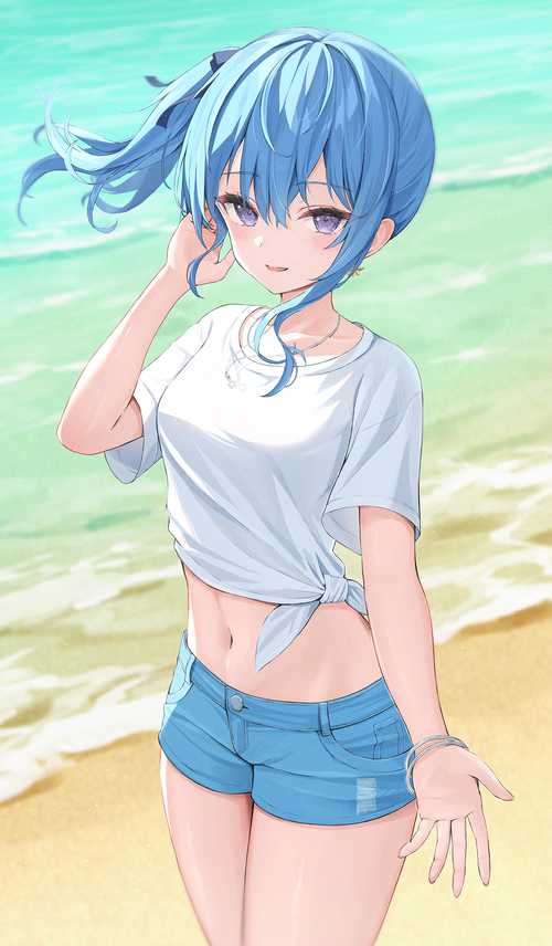 Hoshimachi Suisei at the Beach
