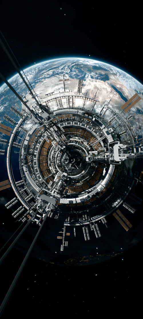The Wandering Earth 2: Space Station Orbiting Earth