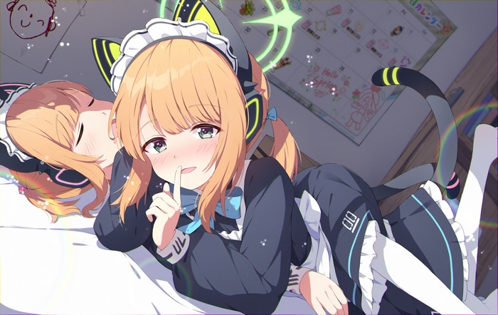 Saiba Momoi and Saiba Midori in Maid Outfits