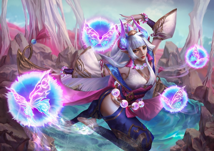 Spirit Blossom Syndra with glowing butterflies