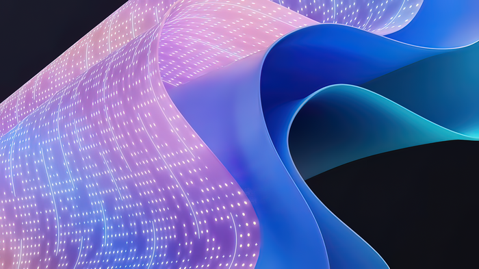 Windows 11 abstract flowing light and color