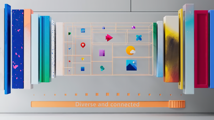 Microsoft Windows 11 diverse and connected interface