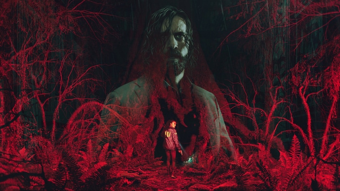 Alan Wake II Cover Art with FBI Agent
