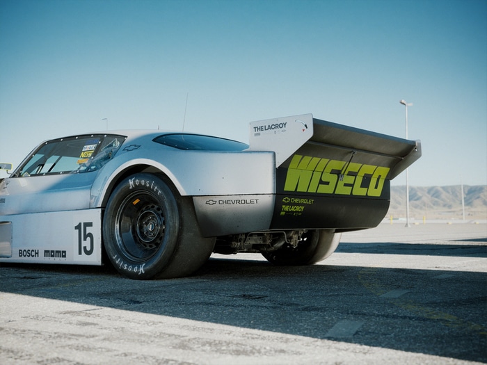 Chevrolet Camaro race car with WISECO livery