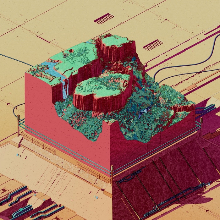 Futuristic Cross Section Landscape by Calder Moore