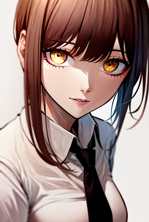 Makima from Chainsaw Man with yellow eyes