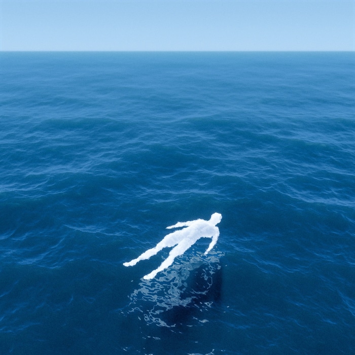 Hayden Clay Williams floating in the ocean