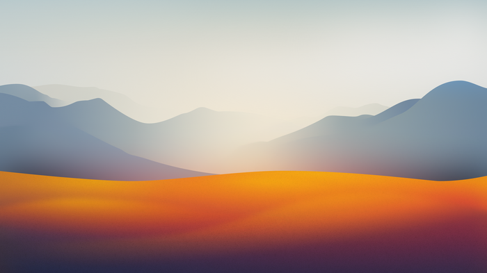 4K Colorful Mountain Landscape with Orange Field