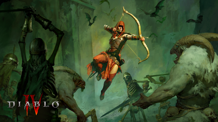 Diablo IV: Archer Fights Skeletons and Monsters