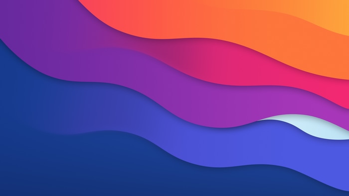 Colorful abstract waves in 4K