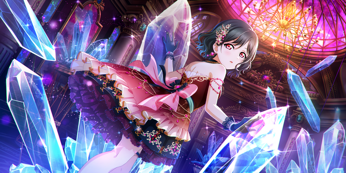 Mifune Shioriko in a Crystal Ballroom with a Chandelier