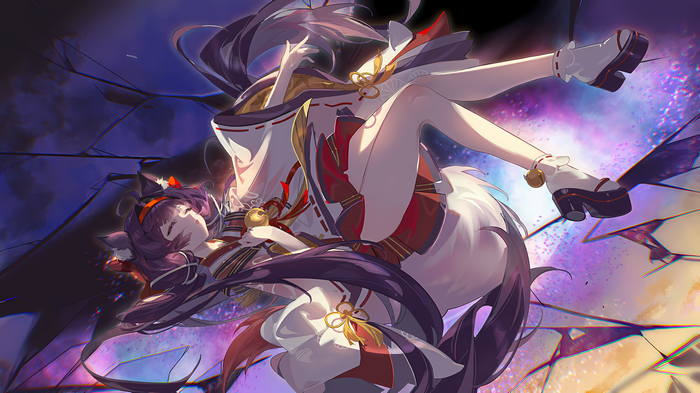 4K Fox Girl with Bell and Fox Ears