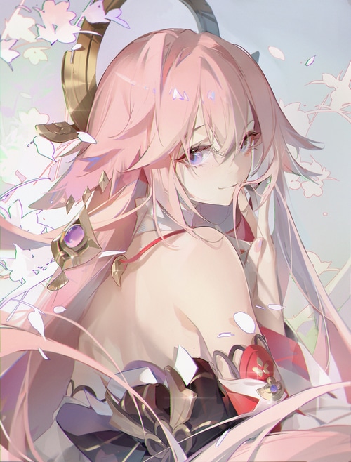 Yae Miko from Genshin Impact smiling