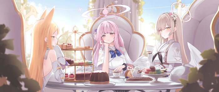 Blue Archive: Yurizono Seia, Misono Mika, Kirifuji Nagisa Tea Party