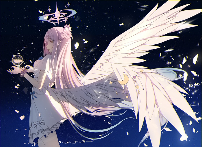 Misono Mika with Wings in Blue Archive
