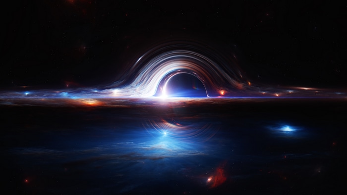 4K Black Hole Event Horizon Space Art