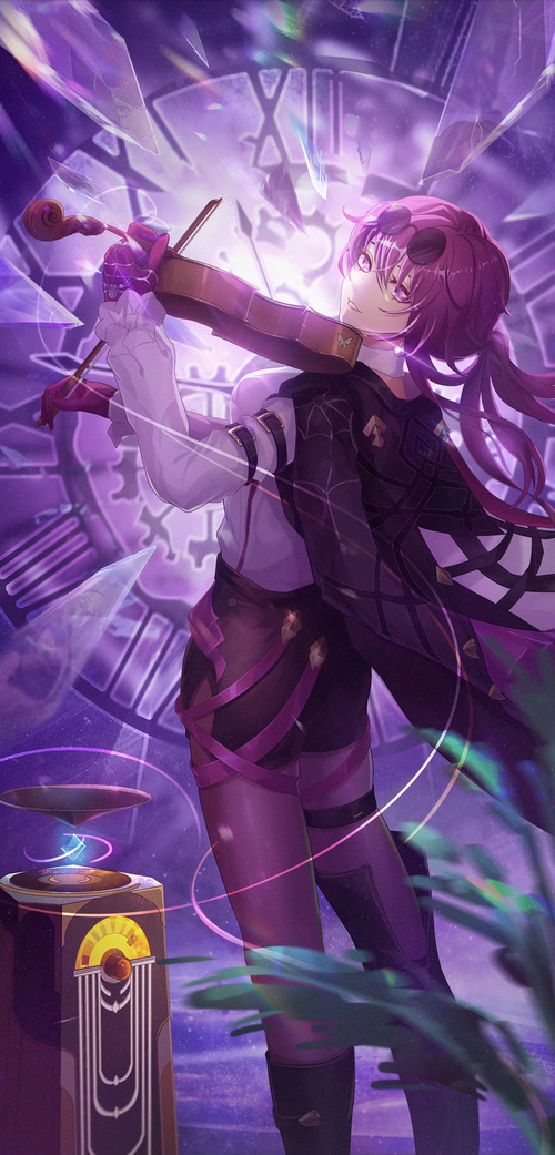 Kafka playing violin in Honkai: Star Rail
