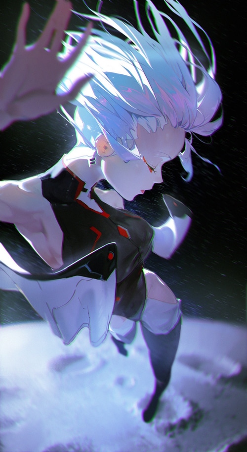 Lucyna Kushinada from Cyberpunk: Edgerunners on the Moon